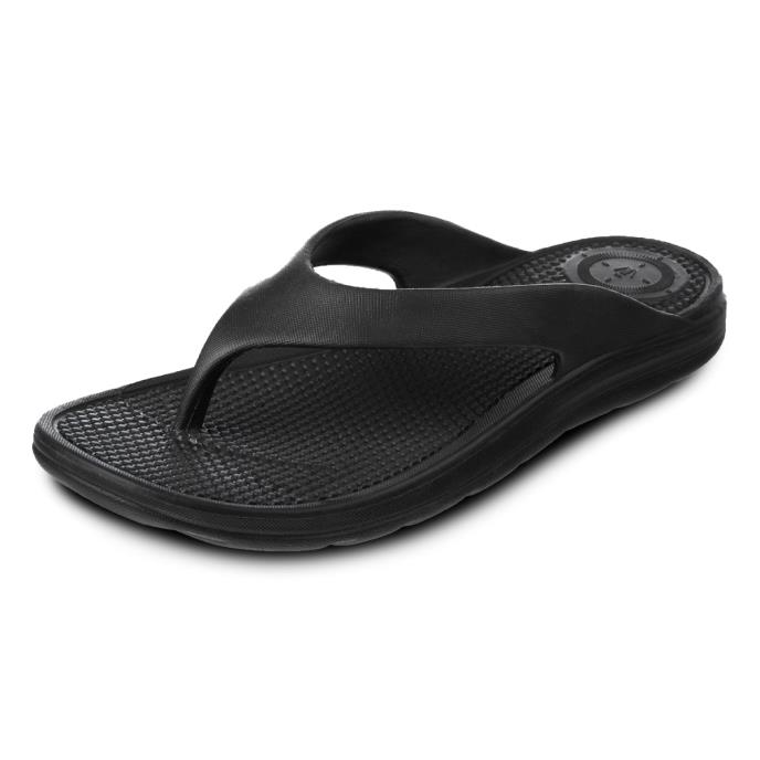 totes® SOLBOUNCE Ladies Toe Post Black Extra Image 2